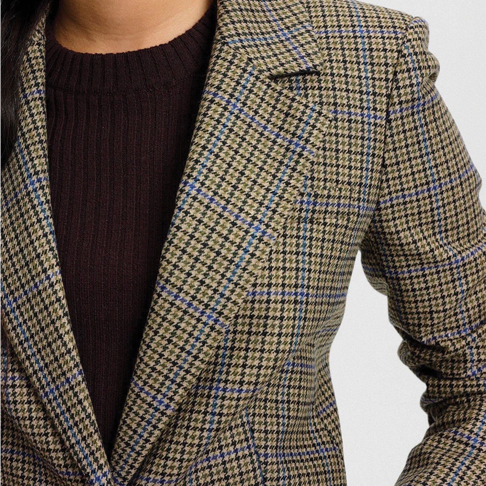 Veronica Beard Women’s Houndstooth Blazer Garrison Oversized Dickey Jacket - Picture 4 of 4